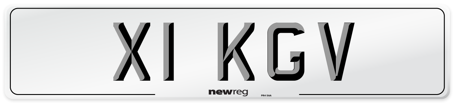 X1 KGV Number Plate from New Reg